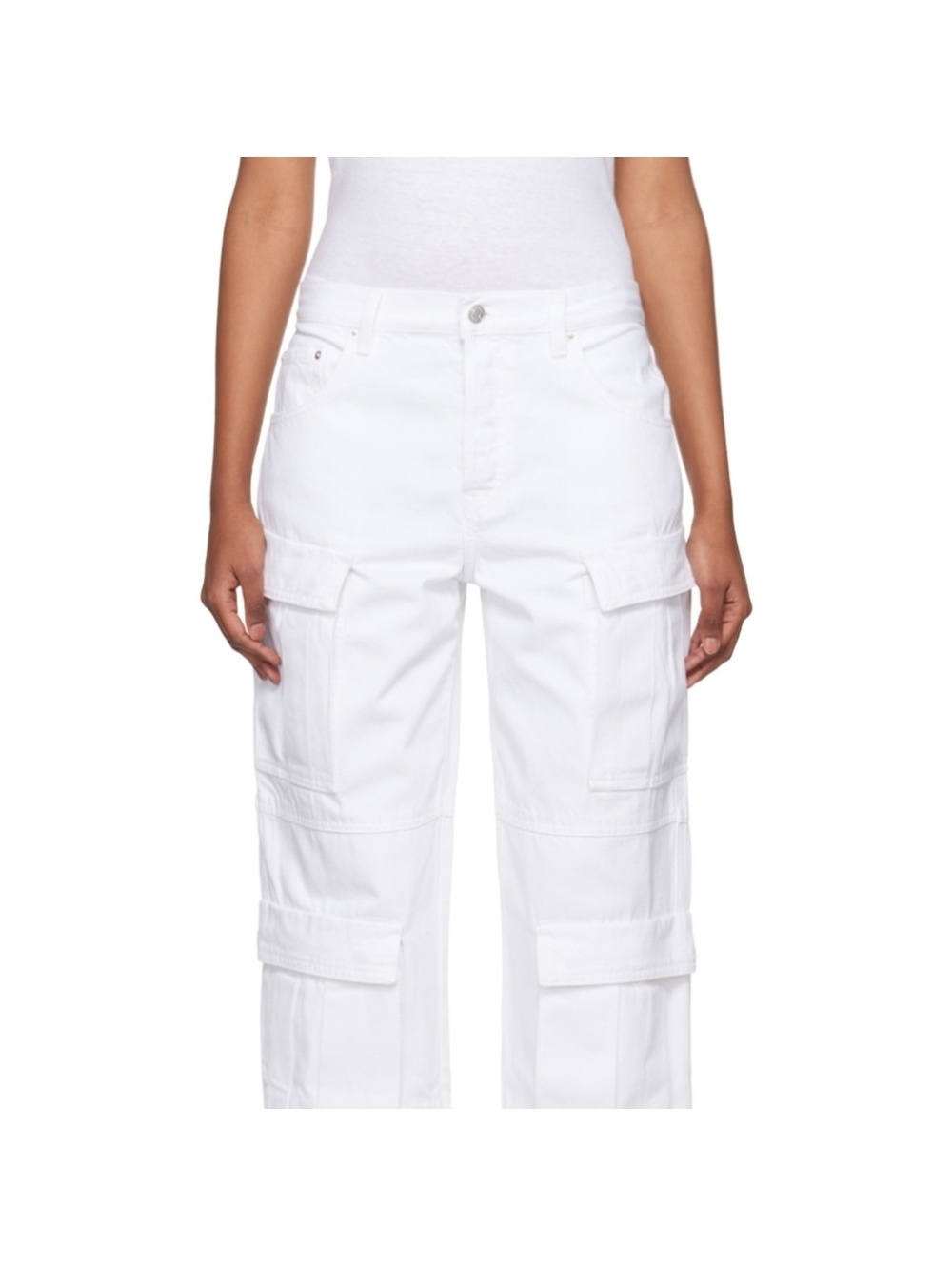 GRLFRND White Lex Jeans cargo jeans has flaw size 29